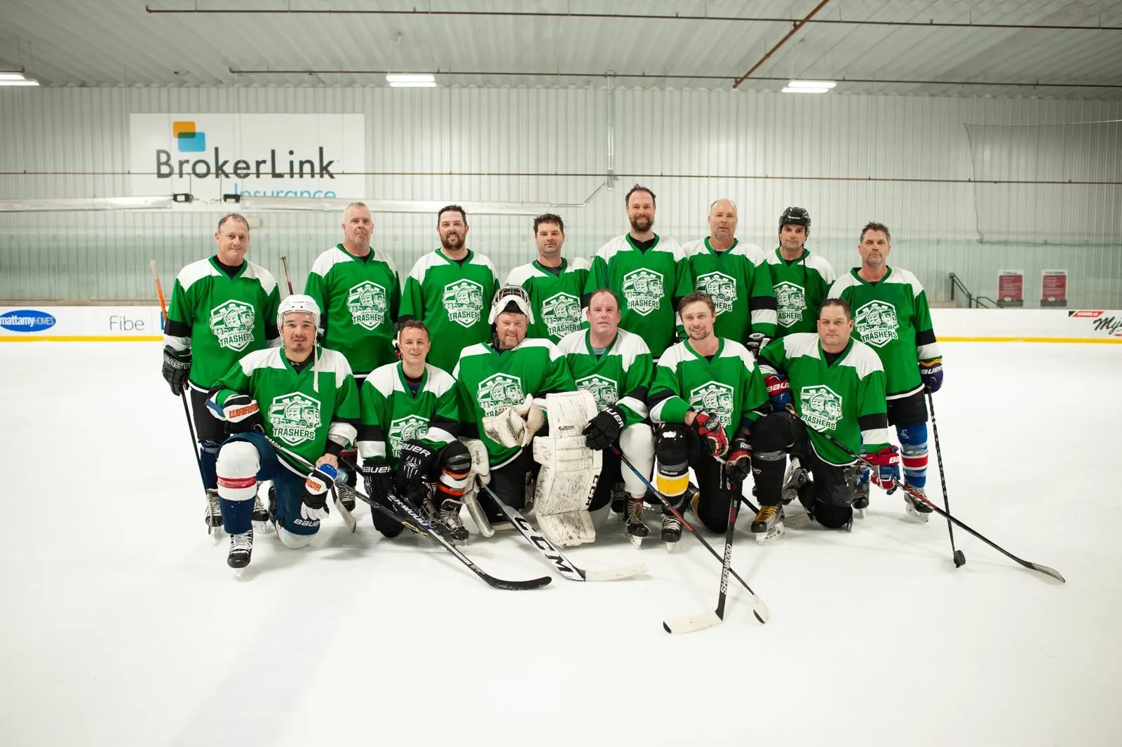 The WasteMind Trashers team at the Stantec hockey tournament, February 2023